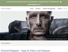 Tablet Screenshot of erbrecht-ratgeber.de